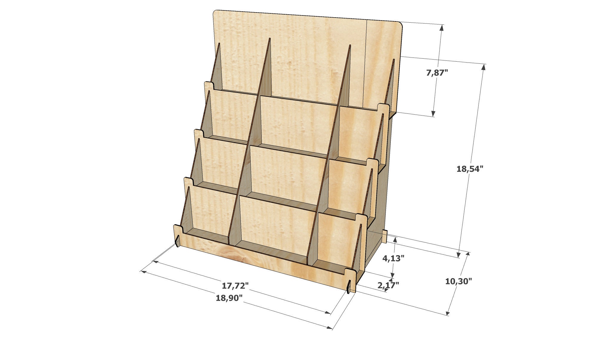 Retail countertop display stand for sticker card craft fair Etsy