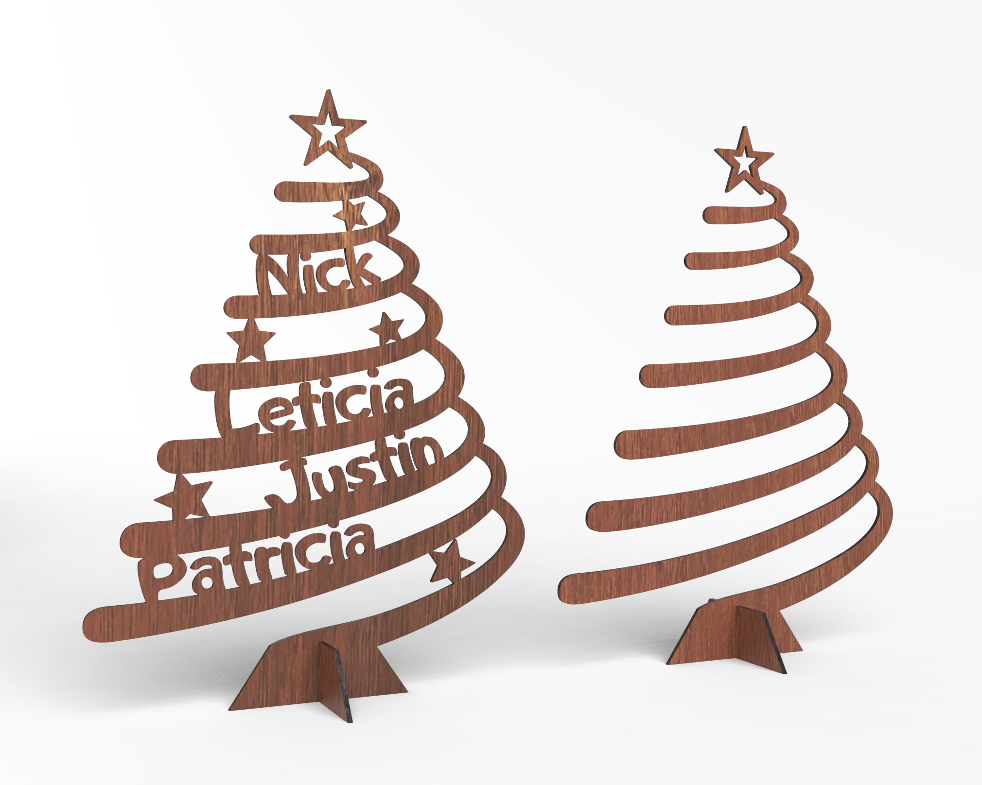 Christmas laser tree cut file Laser files for Etsy