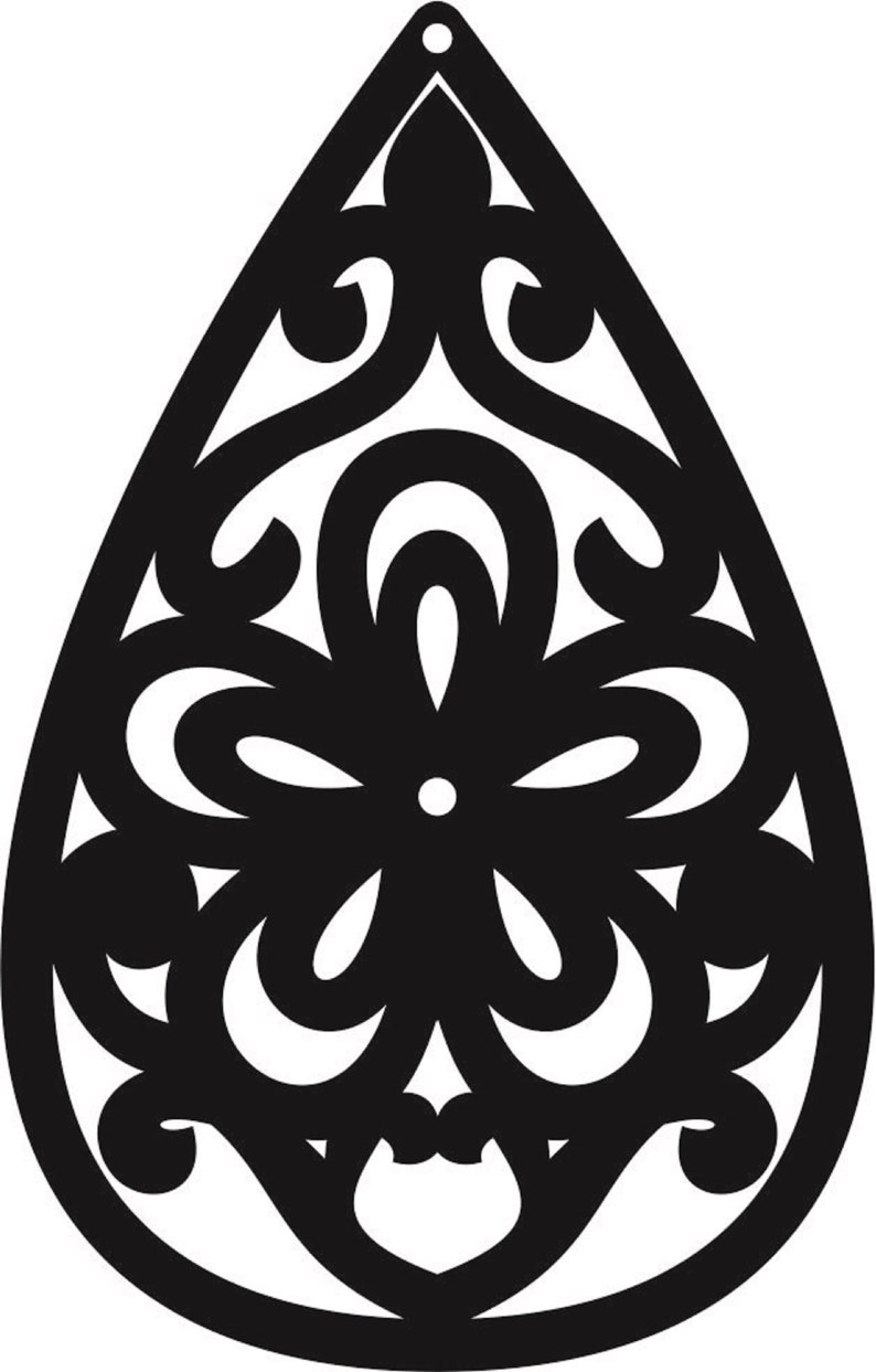 Earring SVG file. Vector files for laser cutting plywood | Etsy