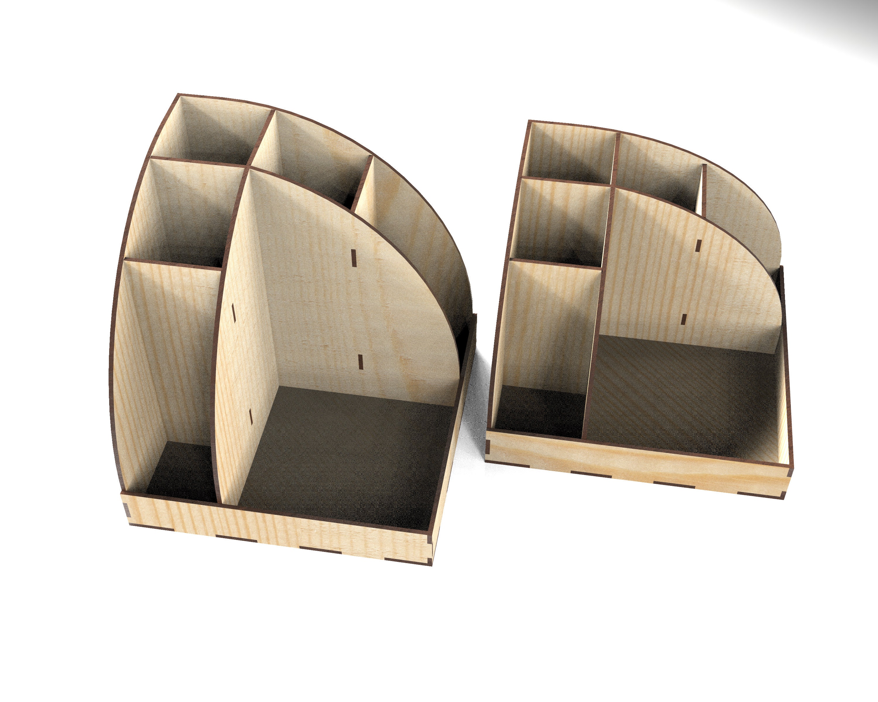 Laser files Desk Organizer Pen Holder. Vector DXF files for Etsy