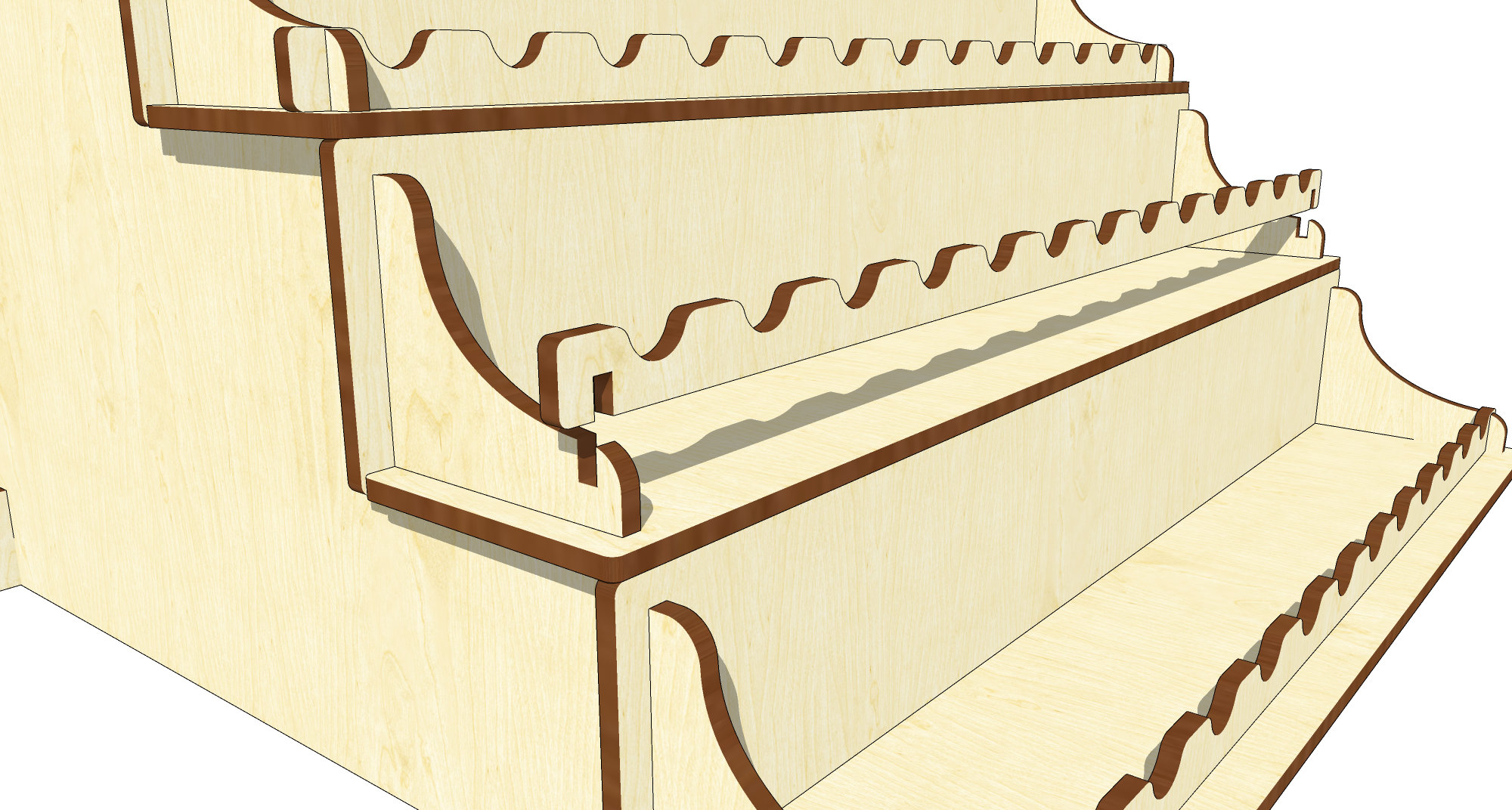 Lasercut file Craft Stand Display Merchandise Tiered Etsy