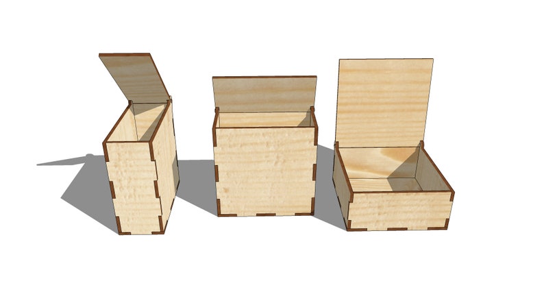 Petit fichier de coupe laser de boîte. Fichiers DXF pour | Etsy