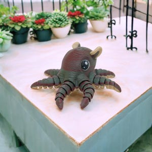 3D Printed Fidget Octopus | Gift Basket Stuffer | Articulated Flexi Octopus Toy | Cute Animal Gift | Sensory Fidget Toy, Room Decor