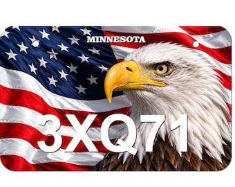 Minnesota ATV/UTV  Plate Personalized atv plate, Minnesota utv plate,  american flag Eagle atv plate, atv license plate