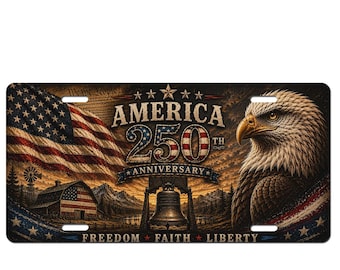 America 250th Anniversary metal plate custom car plate car tag License