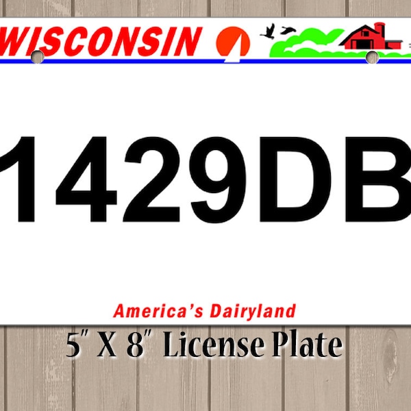 Wisconsin Utv License Plate Etsy
