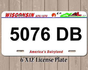 Custom ATVUTV 12 Point Buck License Plate