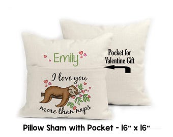 Pillow Sham with Pocket Personalized pillow, book pillow, Reading pillow, book lover gift, throw pillow, custom pillow sham, reading gift