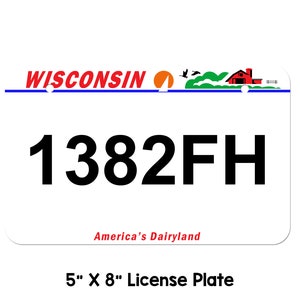 Wisconsin atv plate, Atv license plate, personalized Atv plate, Metal ATV Plate, utv license plate, custom atv plate
