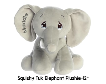 Elefante blando Tuk de Precious Moments, artículo personalizado de elefante bebé, elefante blando de peluche