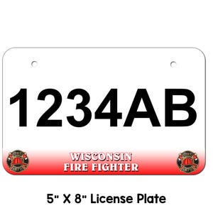 Custom ATV/UTV Fire Fighter License Plate