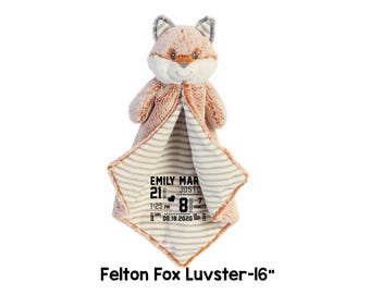 Manta para bebé Felton Fox Luvster Cuddler, regalo para bebé, regalo para niña, regalo para niño, luvster, zorro, manta para bebé, manta de zorro para niño pequeño