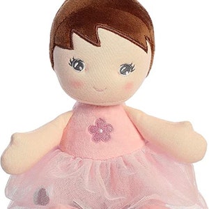 DISCONTINUED Ballerina Doll Brunette Blonde Ethnic, newborn baby gift, personalized doll, flower girl,rag doll image 4