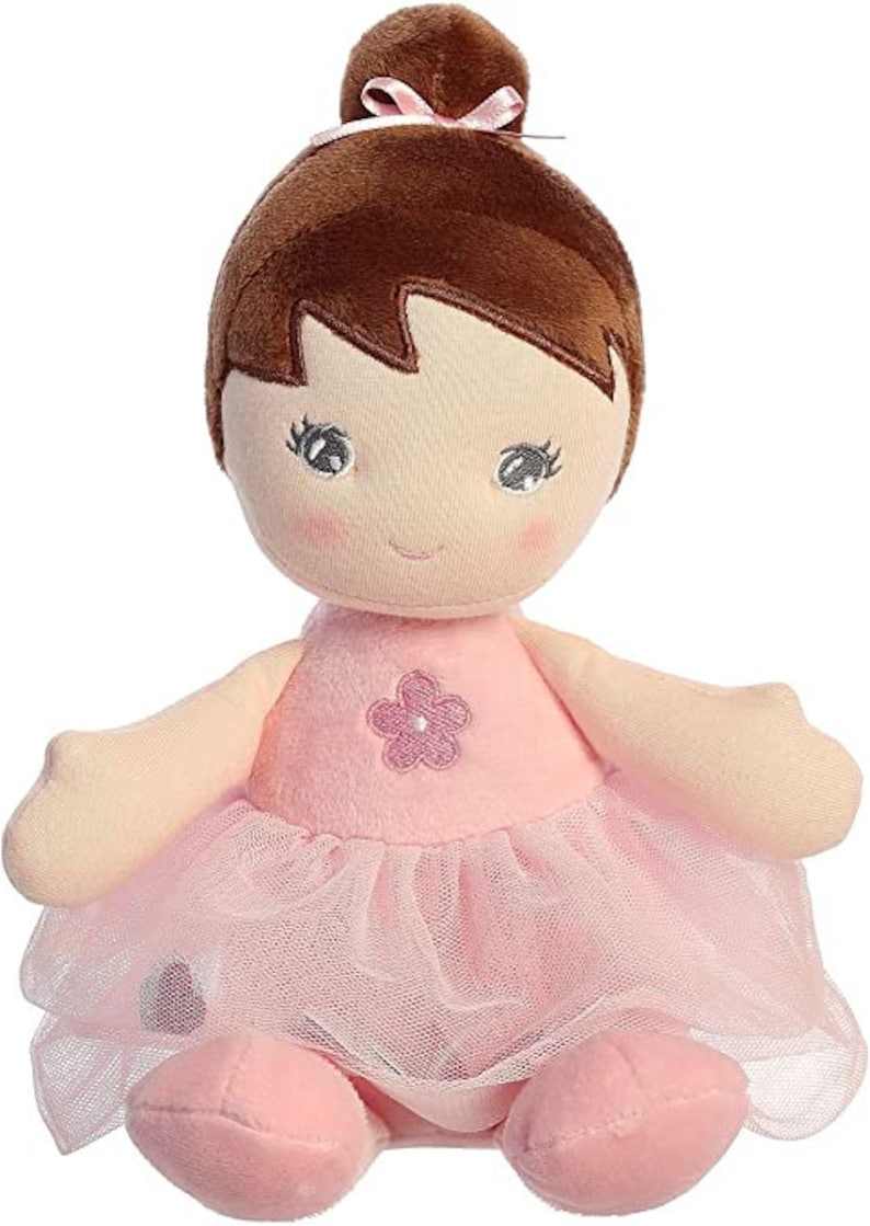 DISCONTINUED Ballerina Doll Brunette Blonde Ethnic, newborn baby gift, personalized doll, flower girl,rag doll image 4