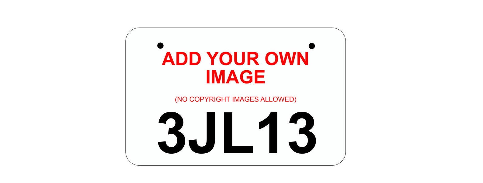 Custom ATV/UTV Your Image License Plate Blank Atv Plate Etsy