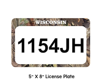 Wisconsin ATV/UTV License Plate, Atv license plate, personalized Atv plate, Metal ATV Plate, utv license plate, camo utv license plate