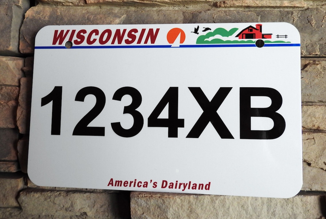 Wisconsin Atv Plate Atv License Plate Personalized Atv Etsy