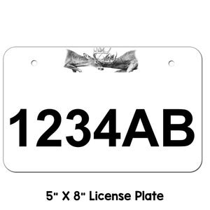 Custom ATV/UTV Bucks Fighting License Plate personalized atv Plate, atv license plate, utv license plate