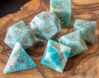 Amazonite Dice Set