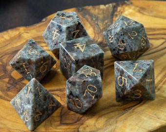 Yooperlite Stone (Flame Stone Agate) Dice Set