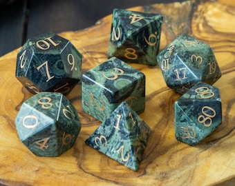 Kambaba Jasper Stone Dice Set