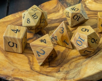 Wood Jasper Stone Dice Set