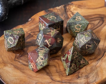 Dragon’s Blood Jasper Stone Dice Set