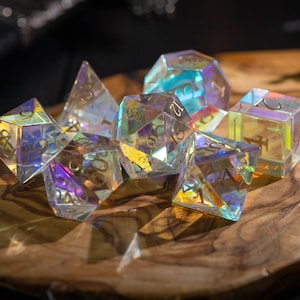 Prismatic Glass Dice Set