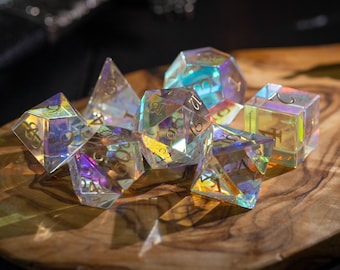 Prismatic Glass Dice Set