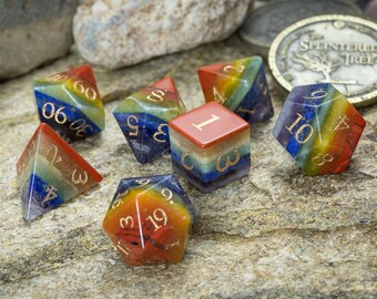 Chakra Stone Dice Set
