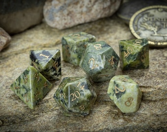 Brazilian Jade Stone Dice Set