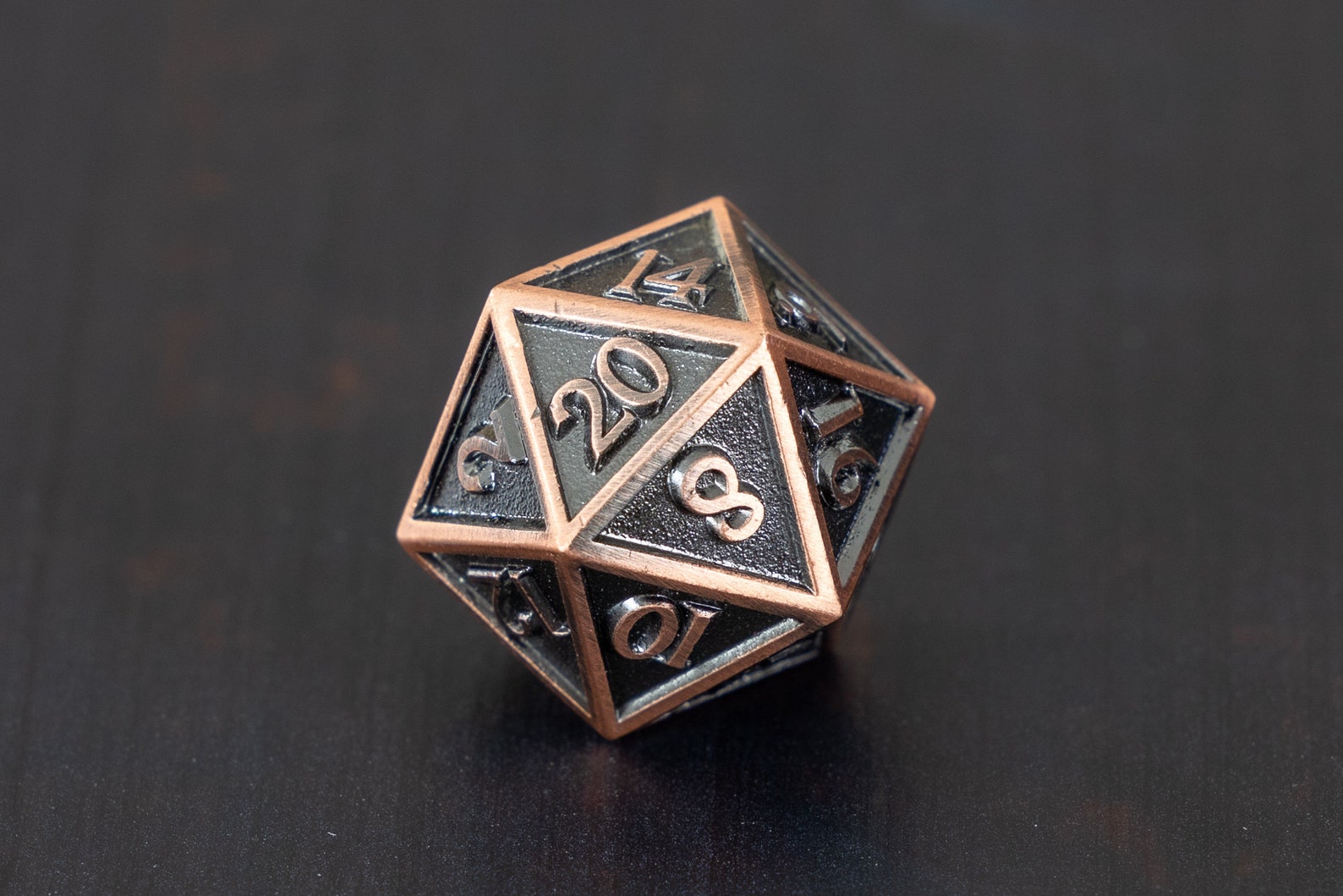 Barrel Ancient Metal Dice Set Copper Etsy