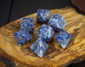 Sodalite Gemstone Dice Set