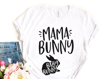 Mama Bunny Babby Bunny Shirt, Easter Shirt, Easter Mom Shirt, Pregnant Easter Shirt, Announcement Easter, Mom Life Shirt