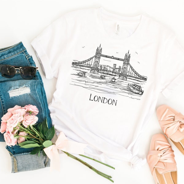 London Shirt, London Souvenir, London Vacation, I Love London Shirt, London Skyline, London Travel Gift, London Bridge, London Tee