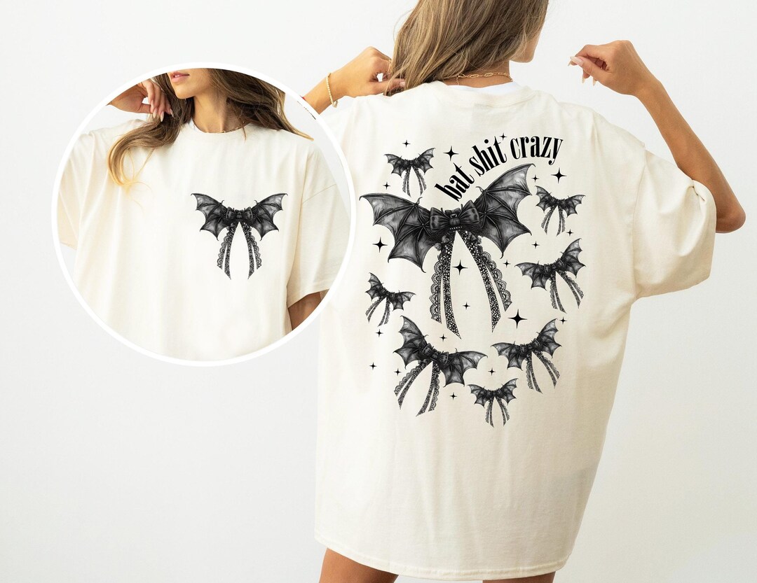 Hexually Active Tee - Witchy Ringer Shirt With Bat Graphic