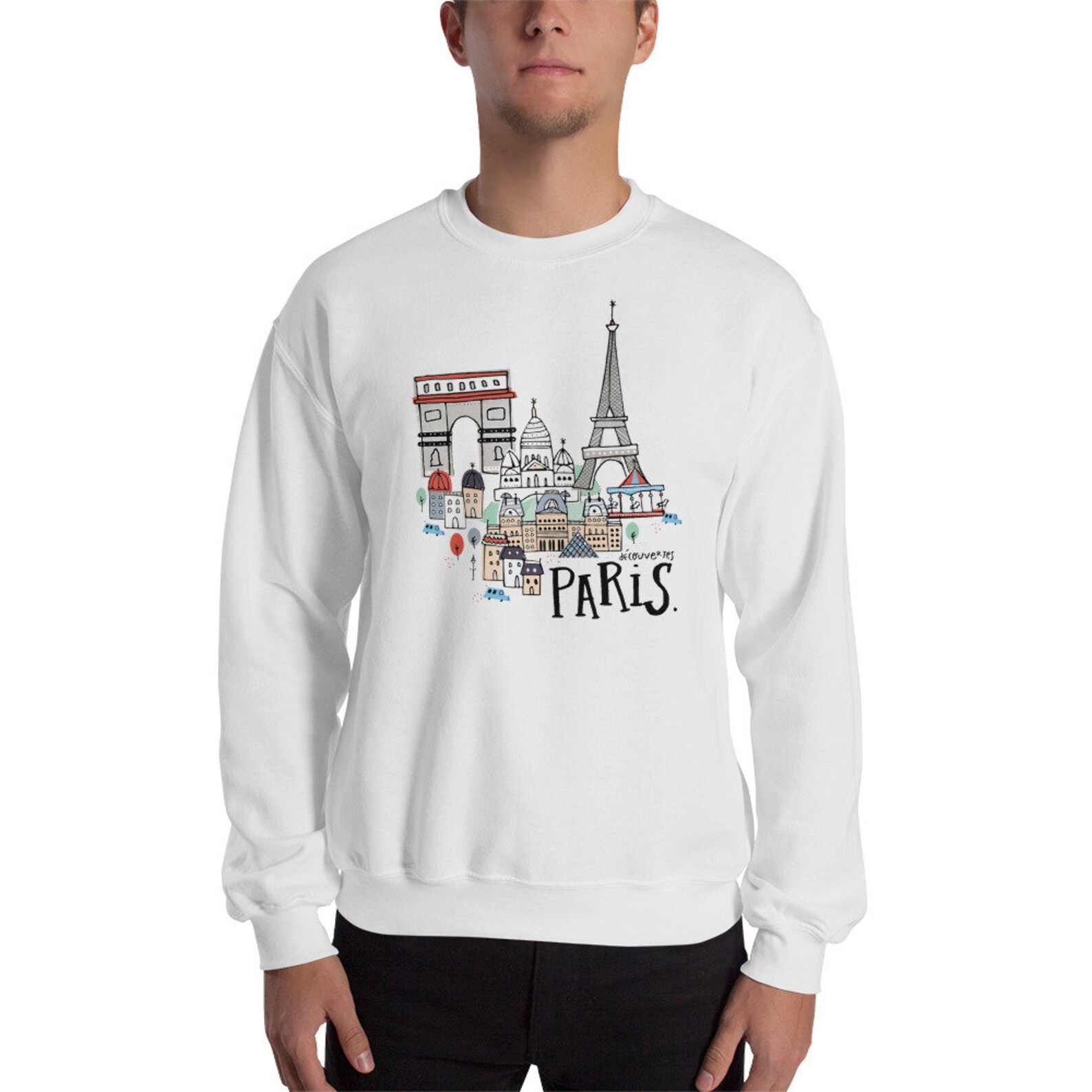 Paris Sweatshirt Eiffel Tower Sweatshirt Travel Clothing | Etsy