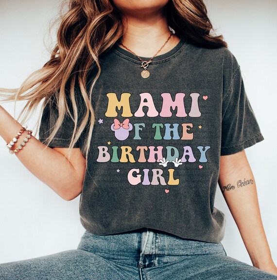 Mami Papi of Birthday Girl Crew Shirt Magical Happiest Place Cute Mouse Ear Comfort Colorful Mom Dad Custom BDAY Mama Dada Gift Squad Party Etsy Israel