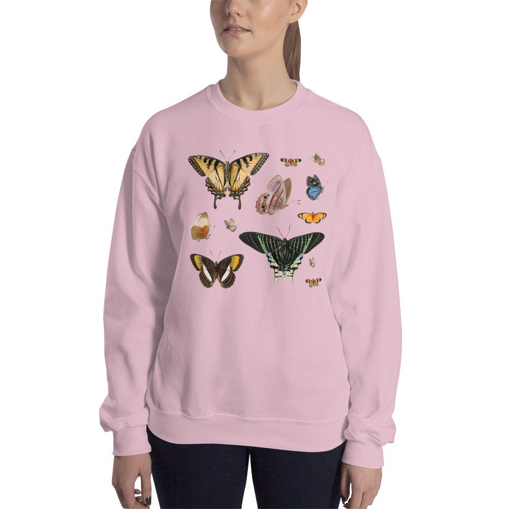Butterfly Sweatshirt Vintage Sweatshirt Botanical | Etsy