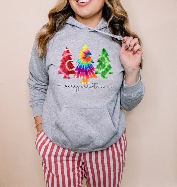 Christmas Tie Dye Hoodie Christmas 