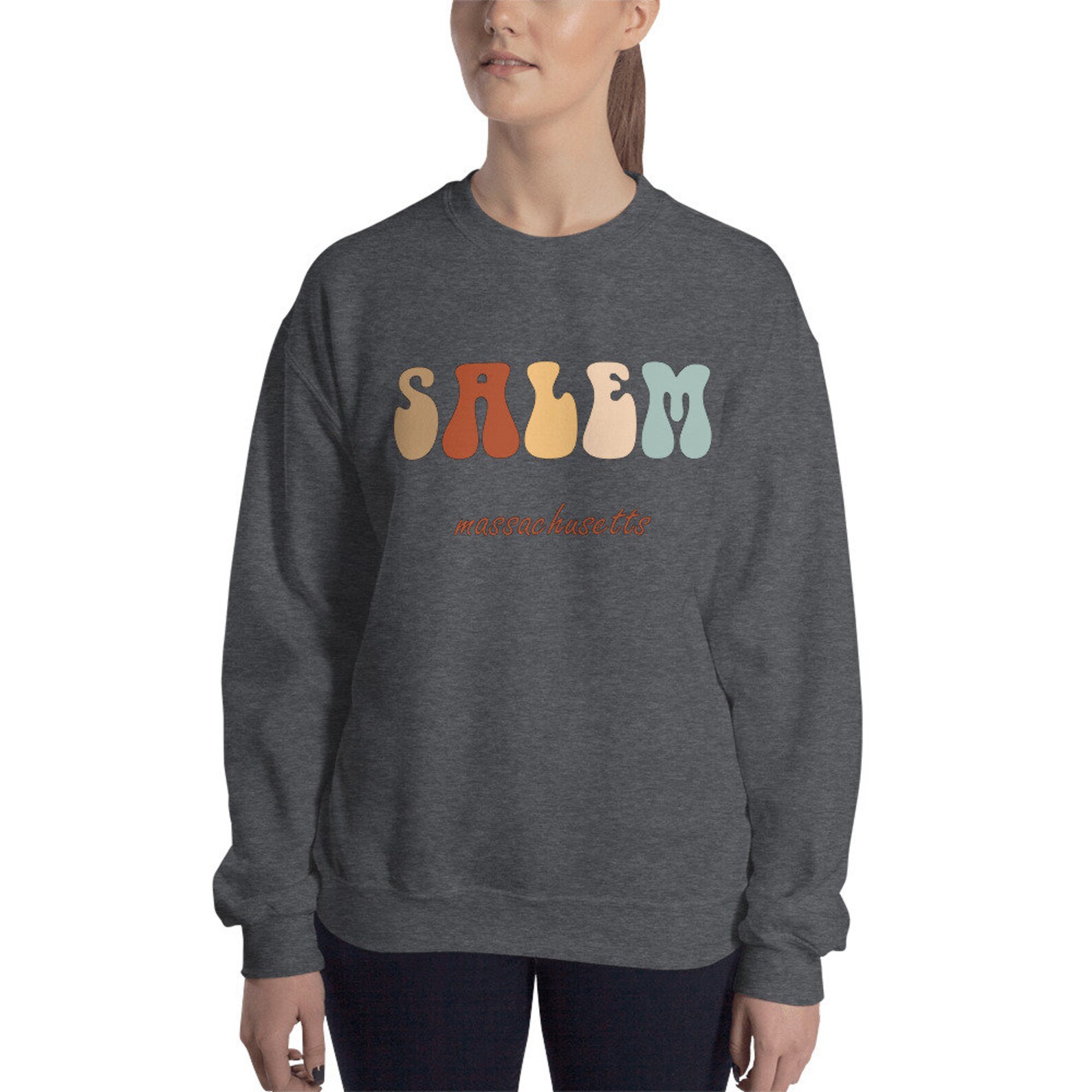 Salem Massachusetts Sweatshirt Trendy Fall Pullover Retro Etsy