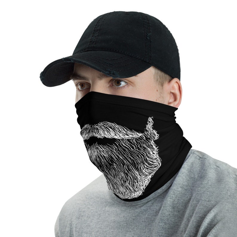 Beard Face Mask Beard Neck Gaiter Face Mask Reusable Mask Etsy