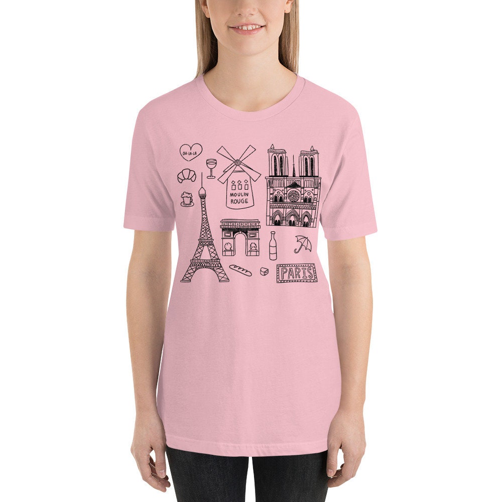 Paris Tshirt Eiffel Tower TShirt France Shirt Women's Etsy