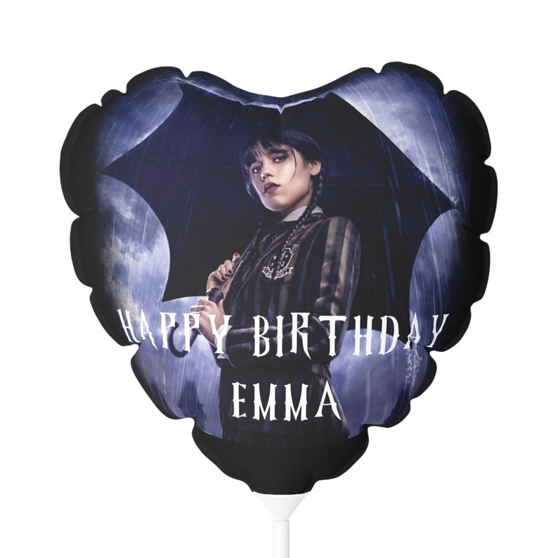 Wednesday Birthday Balloon Custom Personalized Addam Family image 1