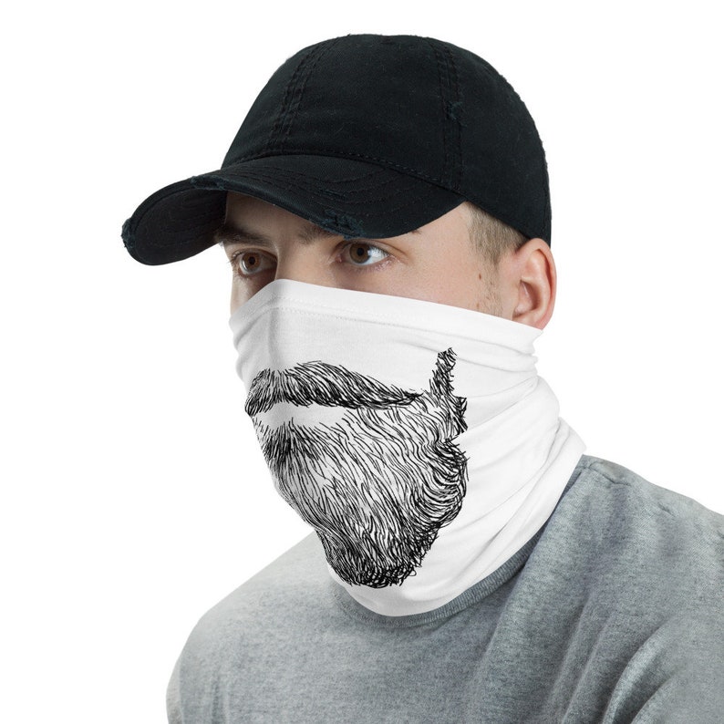 Beard Face Mask Beard Neck Gaiter Face Mask Reusable Mask Etsy