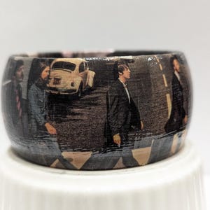 Handcrafted Chunky Bangle Beatles #21 Abbey Road, George and Ringo