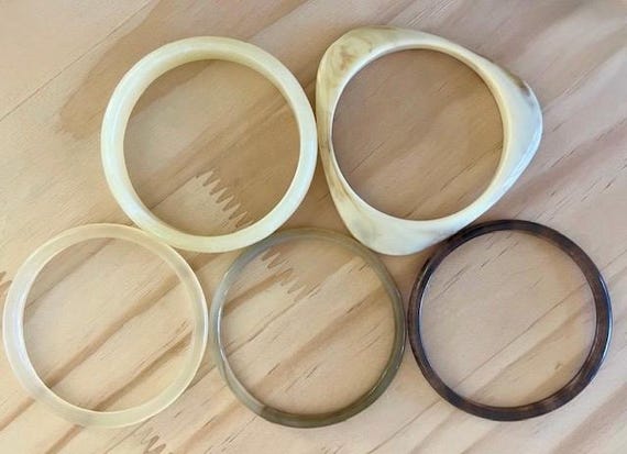 Multi-Colored Synthetic Bangle Bracelets - image 7