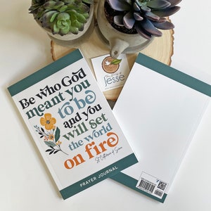 Be who God meant you to be Notebook | journal | Catholic journal | St. Catherine of Siena | Gift for Catholics