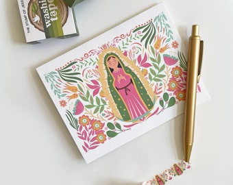 Our Lady of Guadalupe Greeting Card | Catholic card | Catholic gift | First Communion | Confirmation |Spiritual Bouquet |Virgen de Guadalupe