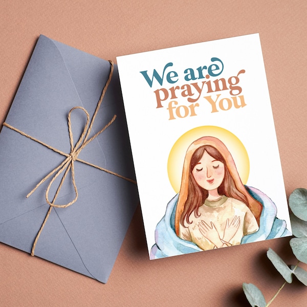 Ave Maria printable card | Virgin Mary | Digital Download | Spiritual Bouquet Card | Prayers for you | Catholic card | gift of prayer